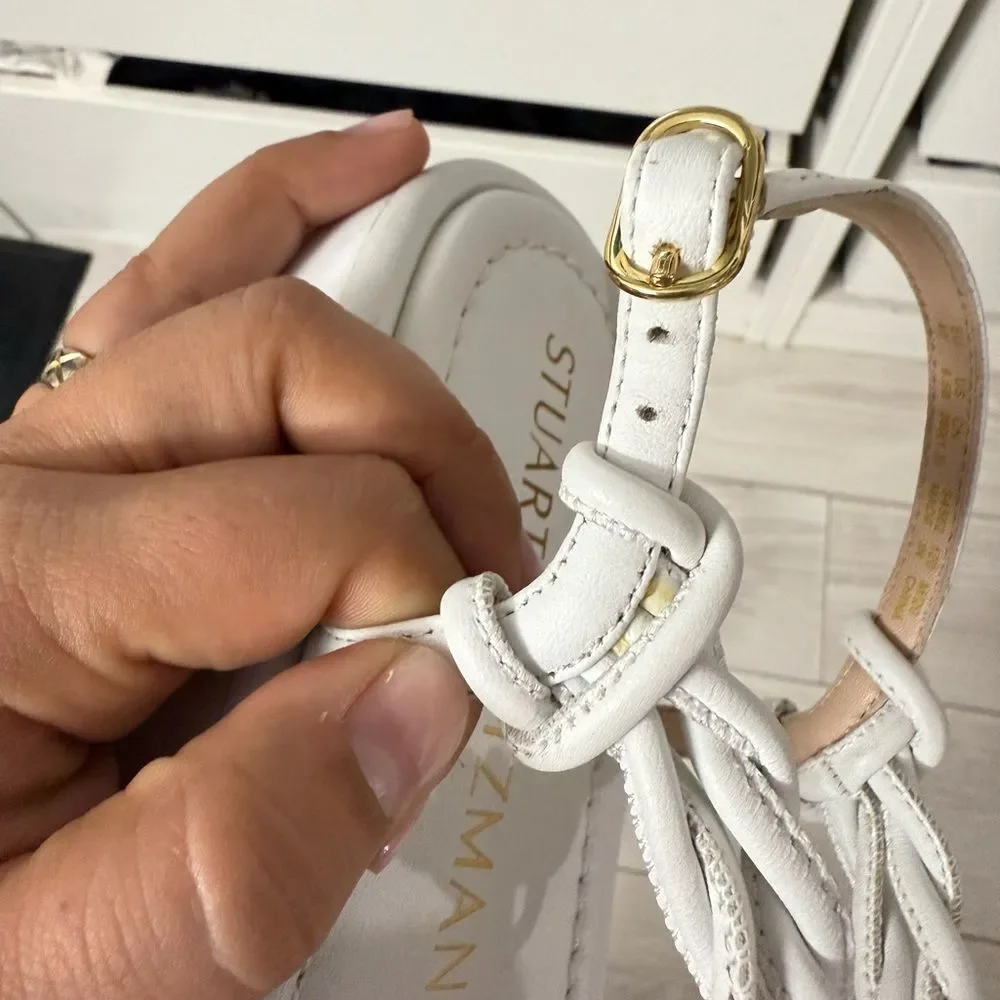 Stuart weitzman CALYPSO LIFT SANDAL WHITE size 9.5 /40